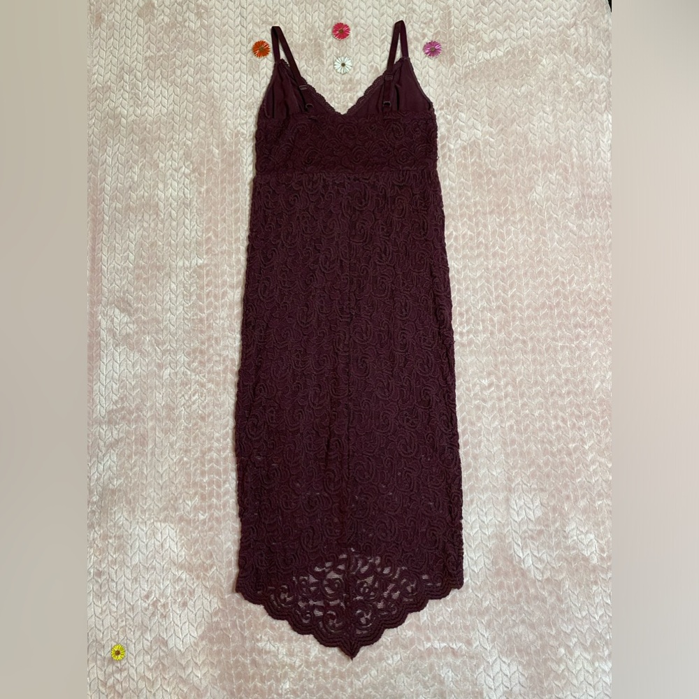 Torrid Midi Lace High-Low dress Burgundy Women’s Plus Size 0 ( Regular 12)